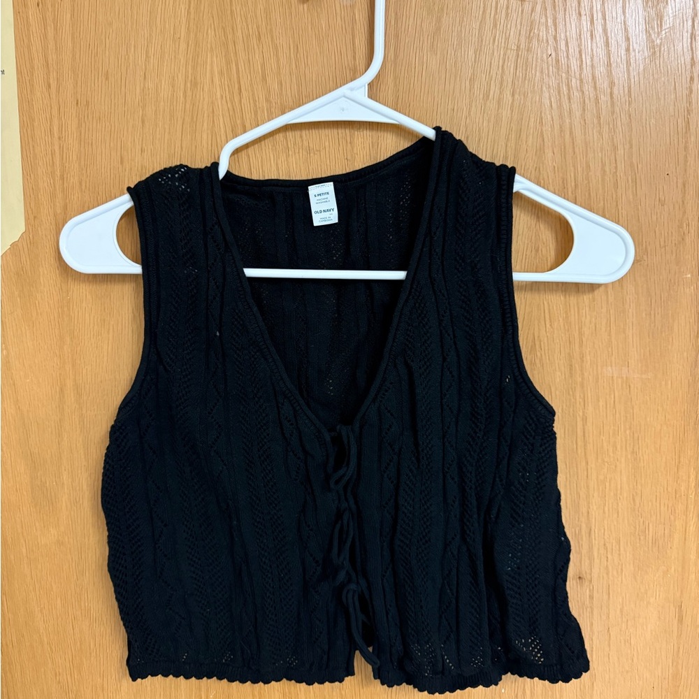 Old Navy Black Knit Crop Top